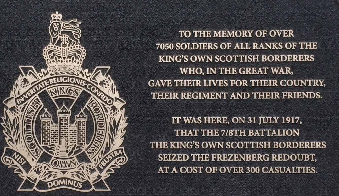 Memorial plaque at the Frezenberg Redoubt